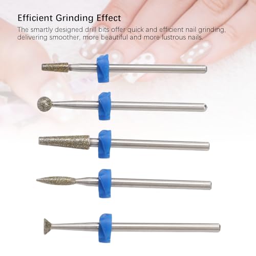 Set 5 bits para taladro de uñas profesional de acero miniatura 2