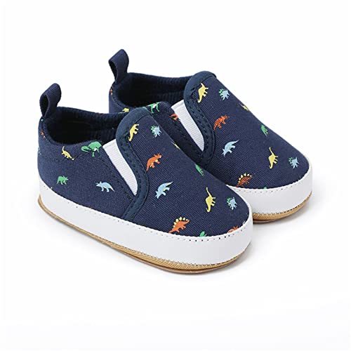 Infant Toddler Dinosaur Print Shoes Summer Outdoor Soft Flat Sole Slip On Non-Slip Canvas Shoes3
