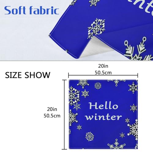 Servilletas de Tela Navidad Copo de Nieve 20x20in Pack 4 miniatura 6