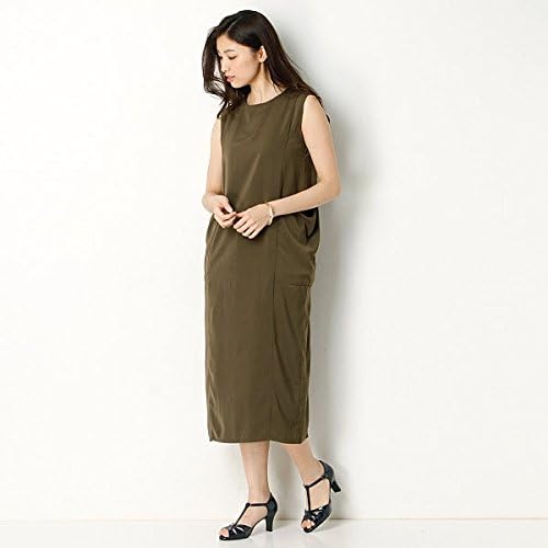 Amazon Co Jp ムルーア Murua ワンピース ルーズポケットマキシop M74カーキ F 服 ファッション小物