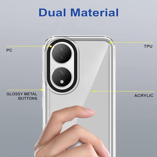Image of Zapcase Back Case Cover for VIVO Y100 5G | Compatible for VIVO Y100 5G Back Cover | Case Cover with Camera Protection | (TPU + PC | Transparent)