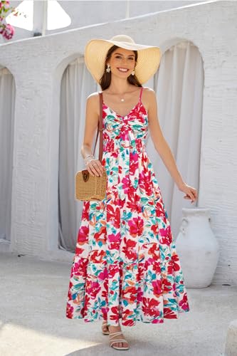 Image of GRACE KARIN Womens Summer Floral Maxi Dresses 2026 Long Flowy Boho Dress Beach Vacation Sundresses Casual Clothes with Pocket