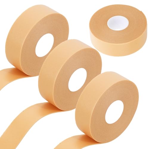 Image of 4 Rolls Tape Adhesive Pads Blister Prevention Tape, Patches for Pointe Shoes Foot Heel Toe Protector Pads, Anti-wear Heel Pads Foam Tape Waterproof Bandages Prevention Skin Feet Chafing
