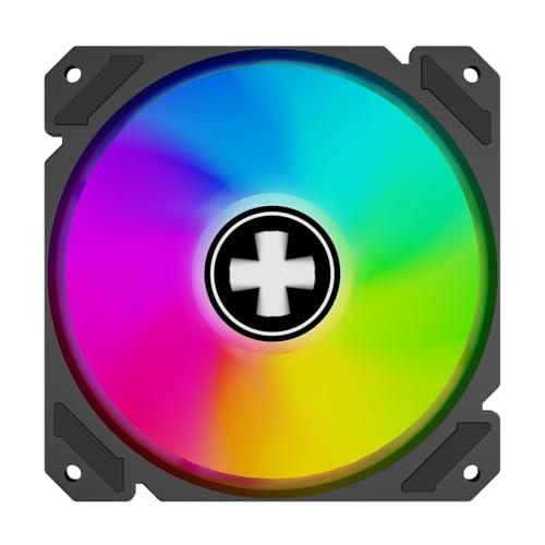 Xilence XPF120R.ARGB Ventilateur de boîtier Reverse 120mm, Montage Facile, Longueur câble 400mm, Hydro Bearing, avec PWM, Flux d'air Silencieux et refroidissant pour Le Gaming PC, Transparent/Noir