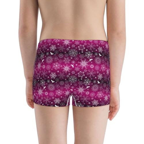 Boys' Cotton Boxer Brief Soft Underwear-Snowflakes And Christmas3