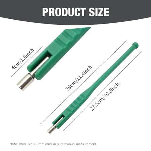 Image of Tire Valve Stem Puller Tool with Valve Core Tool, 11.4 Inch Long Valve Stem Extension Adapter, Replacement for Installation and Removal of Valve Stems