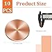 10 Packs Copper Round Disc Blanks, Stamping Blank Copper Round DIY Tags, Solid Metal Blank Tags for Laser Engraving Jewelry Making(1-1/4