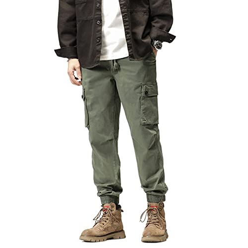 Men's Slim Fit Cargo Pants with Pockets Casual Boys Jogger Pants Trousers2