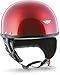 Produktbild MOTOHelmets® D22 Red · Brain-Cap · Halbschale Jet-Helm Motorrad-Helm Roller-Helm Bobber · Fiberglas Schnellverschluss SlimShell Tasche S (55-56cm)