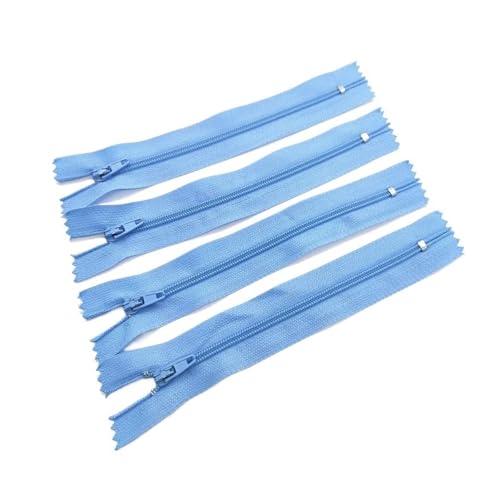 Fermeture éclair couture nylon bleu clair 20 cm lot de 10 fermeture glissière maille 3 vêtement