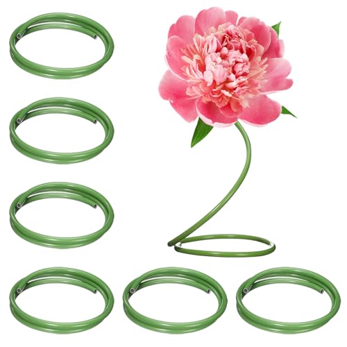X-Kingsun 6Pcs 6.56Ft Flexible Pipe PVC Tubing for Crafts Artificial Flowers Flexible Rods Bendable Floral Support Pole for DIY Balloon Arches Wedding Props Green(Not Included Flowers)