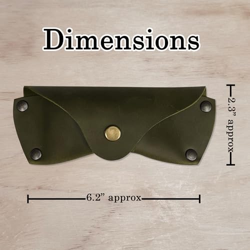 Image of Leather Glasses Case for Men - Vintage Rustic Belt Eyeglass Holder