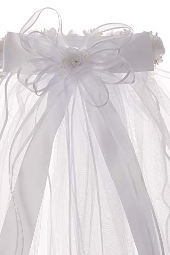 BNY Corner Girls First Communion Veil Rhinestone Accented Flower Crown4
