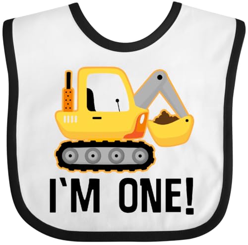 inktastic 1st Birthday Construction Truck Boy Outfit Baby Bib