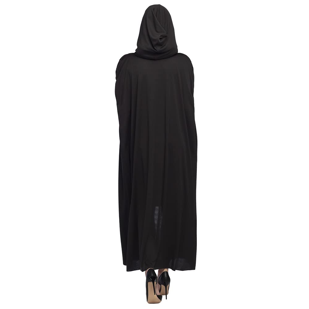 Boland - Peleryna z kapturem, 180 cm, 100% poliester, unisex, wiedźma, średniowiecze, rycerz, wampir, Halloween, kostium, karnawał, przebranie, bal przebierańców, bal przebierańców, Halloween