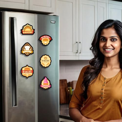 Image of Sehaz Artworks Fridge Magnets Refrigerator Stylish | Refrigerator Sticker | Fridge Magnets Set | Fridge Stickers Refrigerator | Fridge Decoration Items-FM-6-006