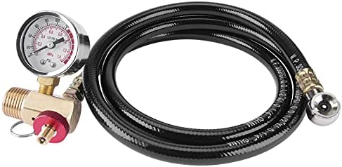 Performance Tool W10058 Air Tank Repair Kit w/Safety Valve, Pressure Gauge and 4 Feet Air Tank Hose Assembly kit for Portable Carry Tank