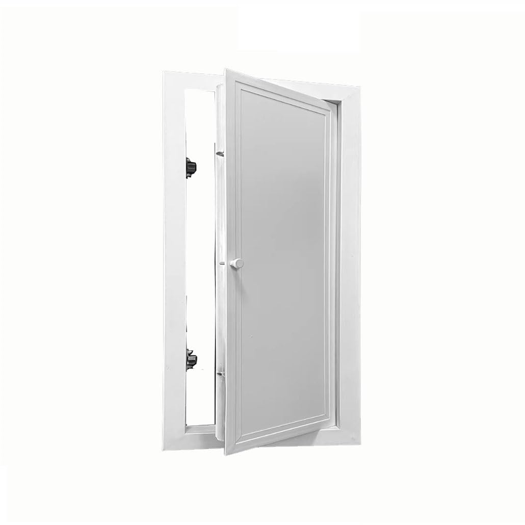 Ściana, sufit, poddasze, panel drzwiowy do płyt kartonowo-gipsowych, ze stopu aluminium, osłona otworu, płyta wciskana, aby otworzyć, do usług hydraulicznych, łazienkowych (45 x 55 cm)