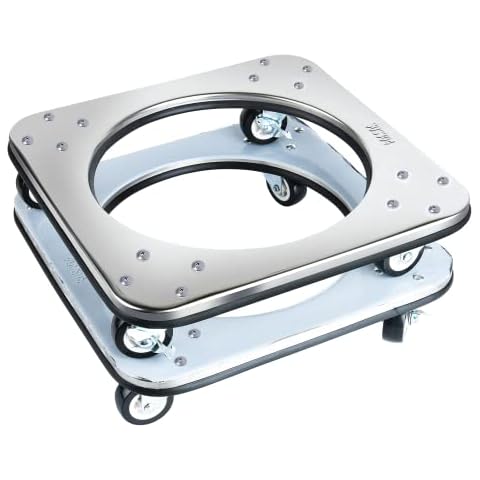 XIEEIX 2 Pack Movable Propane Cylinder Base, Fixed Propane Tank Tray with Brake Wheel, 5-30ib Gas Cylinder Fixed Shelf, Used for Gas Cylinder Consignment and Fixed Storage Cover