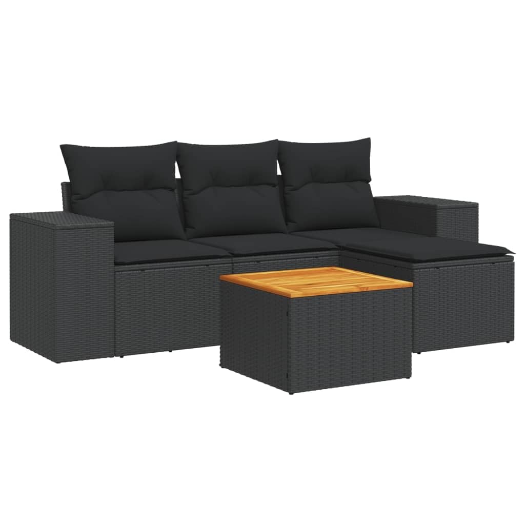 Ensemble de meubles pour grand balcon vidaXL salon de jardin noir