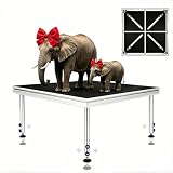 4x4 Portable Stage Platform, 1900LBS Load Heavy Duty Aluminum Stage Riser, Adjustable Height 24"-41" Folding Modular Stage Deck, Anti-Slip Surface for Concerts, Weddings, DJ, Events, Commercial Use