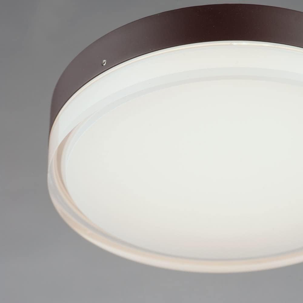 Maxim Illuminaire II-15W 1 LED Round Flush Mount-7 Inches Wide by 1.75 inches high-Bronze Finish
