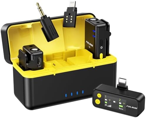 FULAIM X5M Micrófono inalámbrico 3 en 1, micro corbata portátil c...