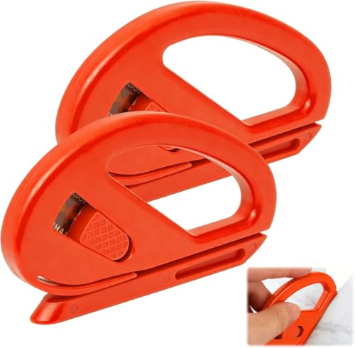 Funver 2 Pack Wrapping Paper Cutter Sliding Gift Wrap Cutter for Effortless Wrapping Paper Cutting Paper Cutting Tool for Christmas Halloween Holidays and Birthdays Gifts (Orange)