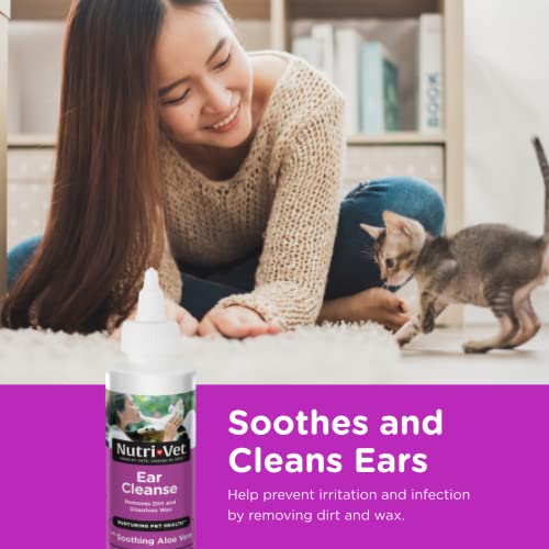 Nutri-Vet Ear Cleanser For Cats | Cleans And Deodorizes With Gentle Ingredients | 4 Ounces #TOP2