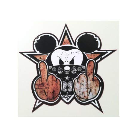 Bearn Mickey Fuck Logo 1934 Autocollant adhésif Sticker - Taille : 4 cm