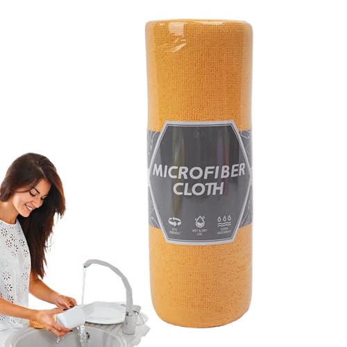 Raypontia Toalla de microfibra para limpiar, rollo de limpieza de microfibra,Paño de microfibra reutilizable para la limpieza de la cocina | Paño de limpieza doméstico ama de casa solución versátil