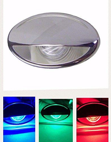 Marine RV Boat LED Down Courtesy VersiColor RGB - Red, Green & Blue Light Stainless Bezel