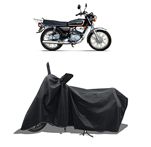 Image of Two Wheeler - Scooty - Bike Cover for Yamaha RX-135 Cover with Water-Resistant and Dust Proof Premium 190T Fabric Entire Black Large