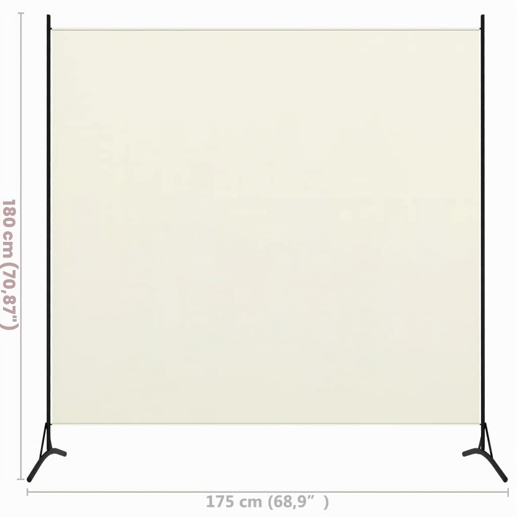 Paravento a 1 Pannello,Pannello Divisore per la Stanza Divisoria Interno Decorazioni Per patio, ufficio, casa, ospedale Bianco Crema 175x180 cm