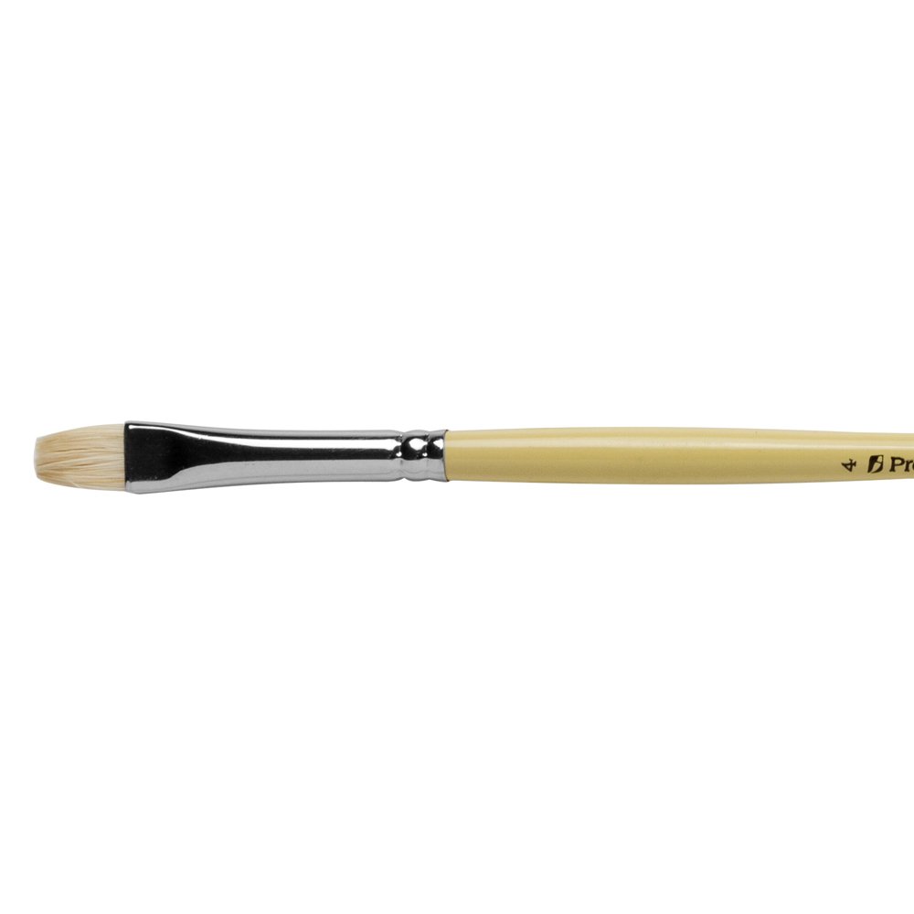 Pro-Arte Beige Pro Arte : Series B Hog : Bristle Brush : Short Flat : Size 4
