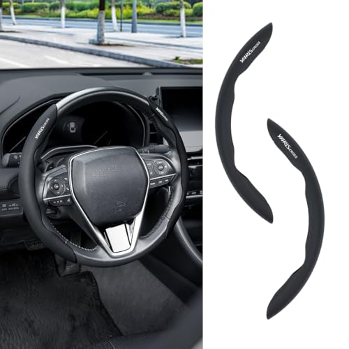 ヤリスクロス 適用 車 ハンドルカバー 手触り優しい ハンドル 保護カバー グリップ感良い ヤリスクロス 10系 15系 GR 対応 車用 ステアリングホイール カバー 耐久性よい ズレなし はめこみ式 取付簡単 内装パーツ 2本セット(ブラック,ヤリスク