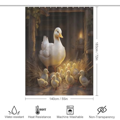 Rideau de douche canard imperméable pour résoudre les problèmes d'infiltration d'eau - 4