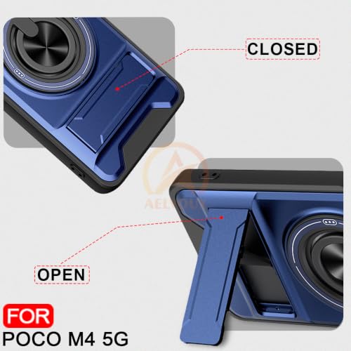 Image of Realme C100X Back Cover | Armor Camera Slider 360 Degree Rotating Finger Ring Holder Case with Bracket Stand Back Case Cover (Compatible with MagSafe Accessories) (Black)