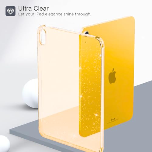Image of MOCA Case for iPad 6th 5th Generation (iPad 9.7 inch, 2018 /2017), AIR 2 Impact Resistant, Slim, Lightweight Glitter Case (Yellow, ipad 9.7 inch)