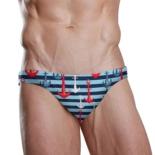 Anchor Swim Briefs for Men Swimsuit Bikini Swimwear S B04029572
