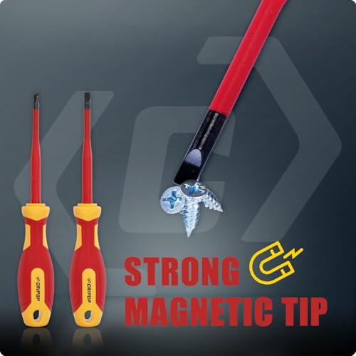 CRIPOP 2 PCS Slim Insulated Screwdrivers