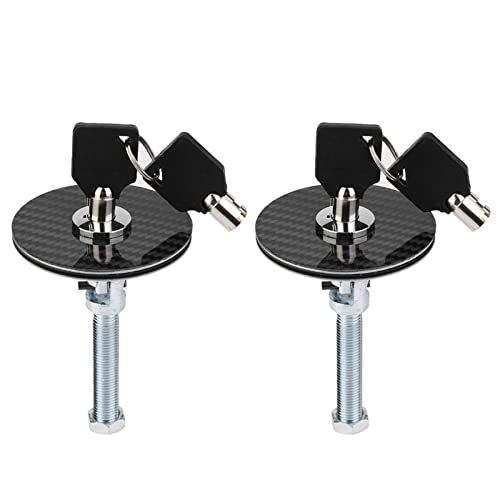 kit de bloqueo de perno de capó universal , 2pcs Universal Carbón Fibra Estilo Motor capucha Cubrir Cerrar con llave