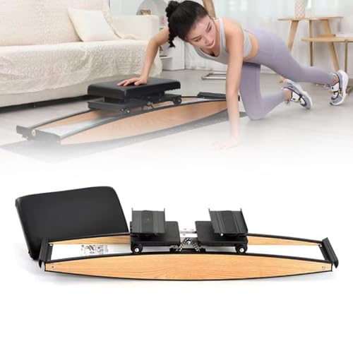 Ostreemaner Indoor Simulated Ski Machine, Snowboard Trainer, 330lb Load, With Ski Poles and Mats, 0-100kg Adjustable Resistance, Suitable for Waist, Abdomen and Leg Training