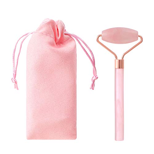 MINISO Jade Facial Roller,Anti Aging Massager for Face & Eye,Puffiness,Migraine,Wrinkles,Pain Relief and Minor Injury,Skin Care Products with Storage Bag