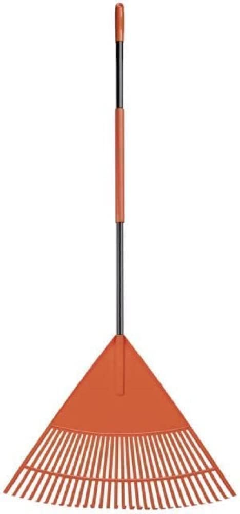BLACK+DECKER Rateau Jardin BXGTTO7003 - Outillage de Jardin 178 x 60 x 3 CM - Râteau à Feuilles avec Poignée Confortable - Râteau à Ressort - Orange/Noir