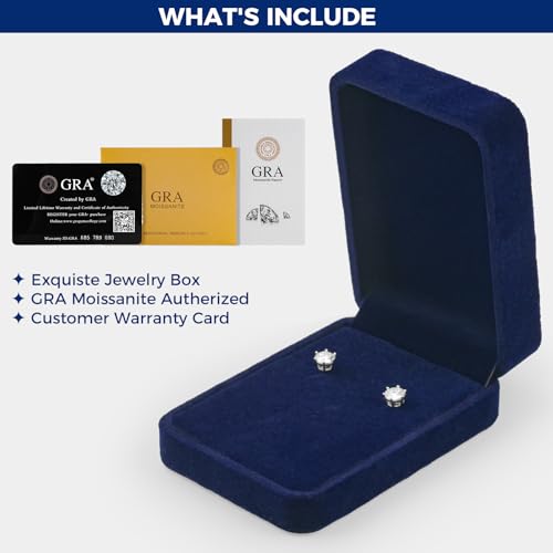 Moissanite Stud Earrings Women S925 Sterling Silver Earring Jewelry D Color VVS1 GRA Lab Created Diamond Earring for Men 18K White Gold Plating4