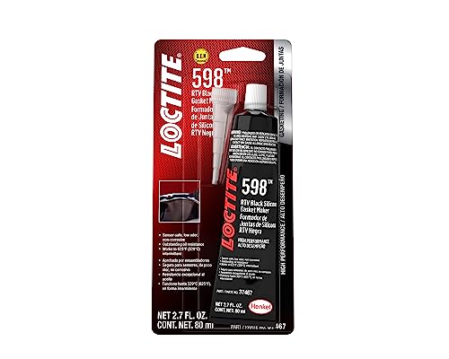 LOCTITE Automotive RTV Silicone Gasket Maker Black 598 - High Performance, Sensor-Safe, Non-Corrosive, Flexible, Oil Resistant - 80 ml, 1 Pack