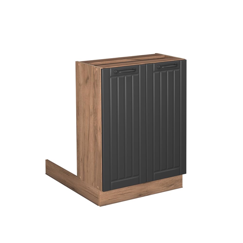 Vicco Kitchen island Fame-Line, Dark grey, 60 cm without worktop, for flexible combination with other Fame-Line modules