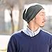 Slouchy Summer Beanies for Women & Men, Indoor Winter Organic Knit Hat for Chemo & Sensitive Skin Dark Gray