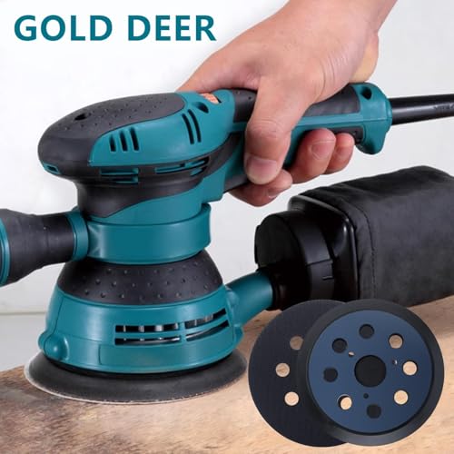 GOLD DEER 2Pack 5 Inch 8 Hole Hook and Loop Replacement Sander Pads Orbital Sander Pads for DeWalt DW420 DW421 DW422 DW423 DW426 D26451 Makita 743081-8/743051-7 Random Orbital Sander - Image 2